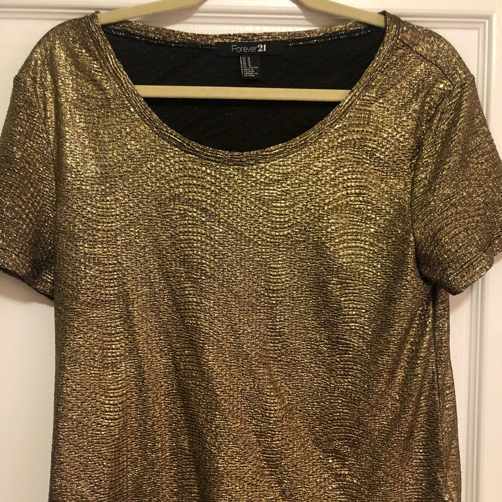 Gold shimmer shirt